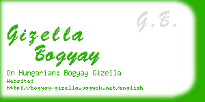 gizella bogyay business card